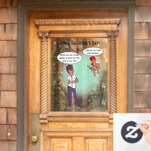 Der Valentinstag der Erden Fensteraufkleber