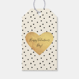 Der Valentinstag der kleinen schwarzen Herzen Geschenkanhänger