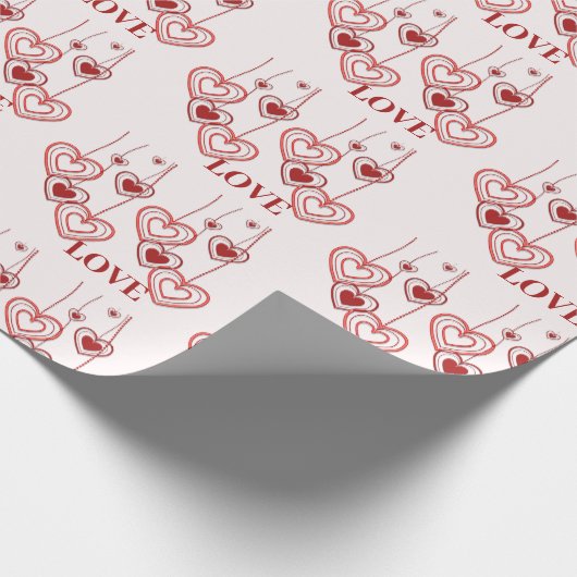 Der Valentinstag der Liebe Geschenkpapier (Ecke)