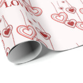 Der Valentinstag der Liebe Geschenkpapier (Rolleneckpunkt)