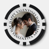 Der Valentinstag des einfachen Fotos Pokerchips (Vorderseite)