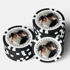 Der Valentinstag des einfachen Fotos Pokerchips