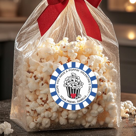 Der Valentinstag des modernen Poppins Runder Aufkleber