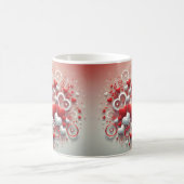 Der Valentinstag des spielerischen Roten und Weiße Kaffeetasse (Mittel)
