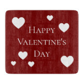 Der Valentinstag des weißen Herzens Schneidebrett (Vorderseite)