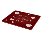 Der Valentinstag des weißen Herzens Schneidebrett (Ecke)