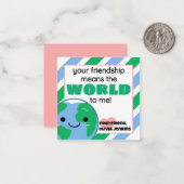 Der Valentinstag im Klassenzimmer Erde Mitteilungskarte (Vorderseite/Rückseite Beispiel)