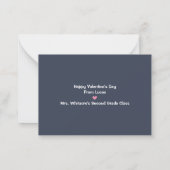 Der Valentinstag im Klassenzimmer Mitteilungskarte (Rückseite)