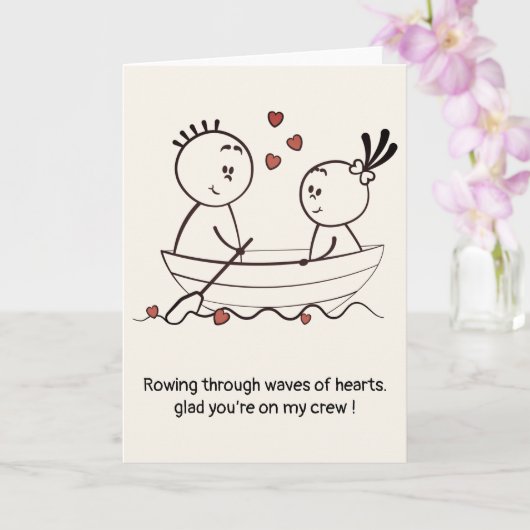 Der Valentinstag Jubiläum Niedlicher Spaß Doodle g Karte (Orchidee)