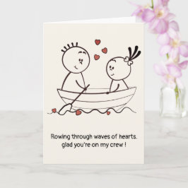 Der Valentinstag Jubiläum Niedlicher Spaß Doodle g Karte