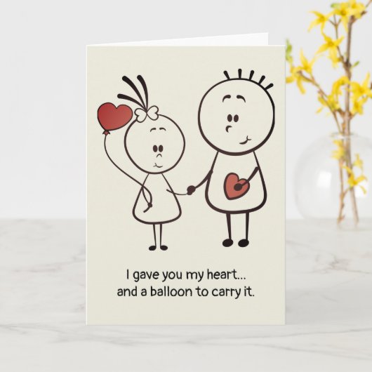 Der Valentinstag Jubiläum Niedlicher Spaß Doodle g Karte (Gelbe Blume)