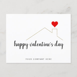 Der Valentinstag mit einfachem Glück Anwesen Landw Postkarte
