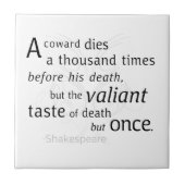 Der Valiant die aber einst Shakespeare Fliese (Vorderseite)