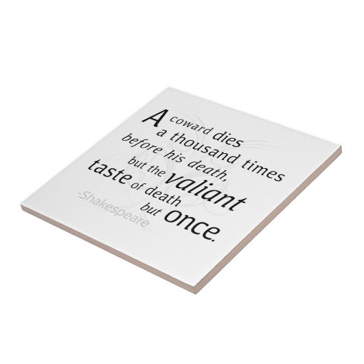 Der Valiant die aber einst Shakespeare Fliese (Seite)