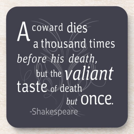 Der Valiant die aber einst Shakespeare Getränkeuntersetzer (Vorderseite)