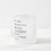 Der Valiant die aber einst Shakespeare Mattglastasse (Vorderseite Links)