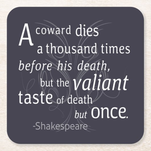 Der Valiant die aber einst Shakespeare Rechteckiger Pappuntersetzer (Vorderseite)