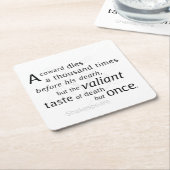 Der Valiant die aber einst Shakespeare Rechteckiger Pappuntersetzer (angewinkelt)