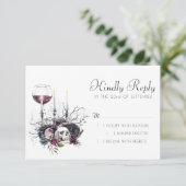 Der Vampir | Moody Gothic Dark Vampy Glam RSVP Karte (Stehend Vorderseite)