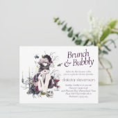 Der Vampir | Moody Gothic Glam Champagne Brunch Einladung (Stehend Vorderseite)