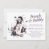 Der Vampir | Moody Gothic Glam Champagne Brunch Einladung (Vorderseite)