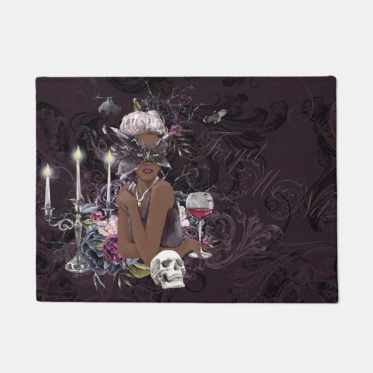 Der Vampir | Moody Gothic Vampy Glam Dark Skin Fußmatte (Vorderseite)