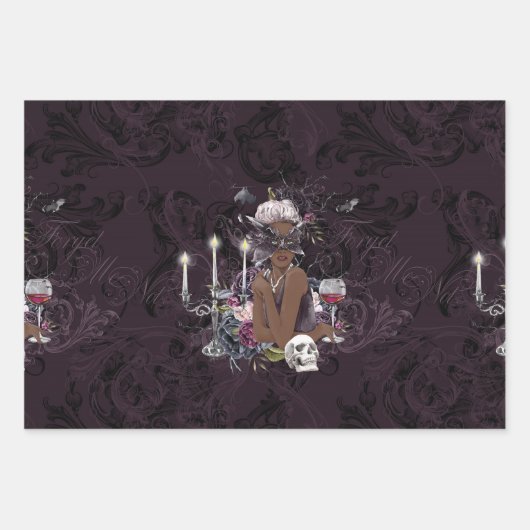 Der Vampir | Moody Gothic Vampy Glam Dark Skin Geschenkpapier Set (Vorderseite)