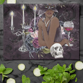 Der Vampir | Moody Gothic Vampy Glam Dark Skin Geschirrtuch