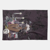 Der Vampir | Moody Gothic Vampy Glam Dark Skin Geschirrtuch (Horizontal)