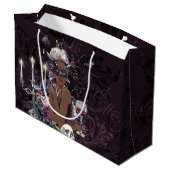 Der Vampir | Moody Gothic Vampy Glam Dark Skin Große Geschenktüte (Rückseite Schrägansicht)