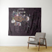 Der Vampir | Moody Gothic Vampy Glam Dark Skin Wandteppich (Beispiel (Horizontal))