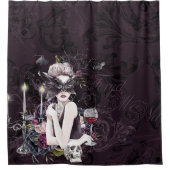 Der Vampir | Moody Gothic Vampy Glam Pale Skin Duschvorhang (Vorderseite)