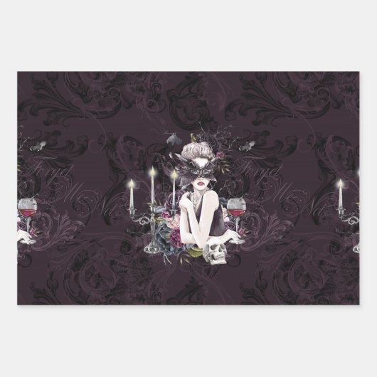 Der Vampir | Moody Gothic Vampy Glam Pale Skin Geschenkpapier Set (Vorderseite)