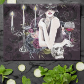 Der Vampir | Moody Gothic Vampy Glam Pale Skin Geschirrtuch