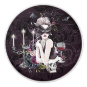 Der Vampir | Moody Gothic Vampy Glam Pale Skin Keramikknauf (Vorderseite)