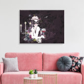 Der Vampir | Moody Gothic Vampy Glam Pale Skin Leinwanddruck (Insitu (Wohnzimmer))