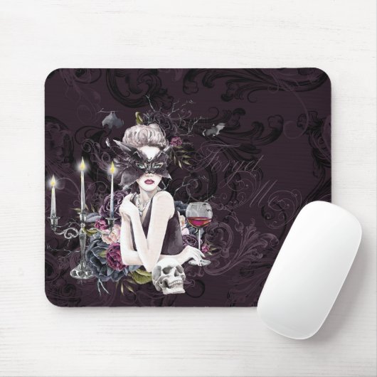 Der Vampir | Moody Gothic Vampy Glam Pale Skin Mousepad (Mit Mouse)