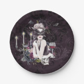 Der Vampir | Moody Gothic Vampy Glam Pale Skin Pappteller (Vorderseite)