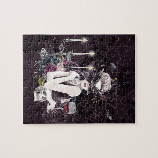 Der Vampir | Moody Gothic Vampy Glam Pale Skin Puzzle (Horizontal)