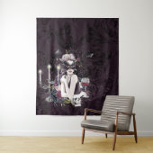 Der Vampir | Moody Gothic Vampy Glam Pale Skin Wandteppich (Beispiel)