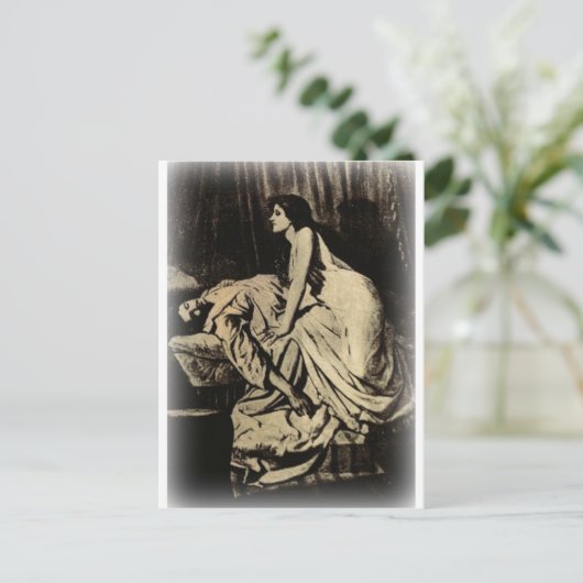 Der Vampir von Burne Jones 1897 Postkarte (Stehend Vorderseite)