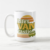 Der VANtastic Retro 70er Van Graphic von Life Kaffeetasse (Links)