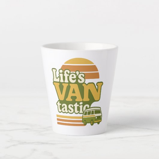 Der VANtastic Retro 70er Van Graphic von Life Milchtasse (Vorderseite)