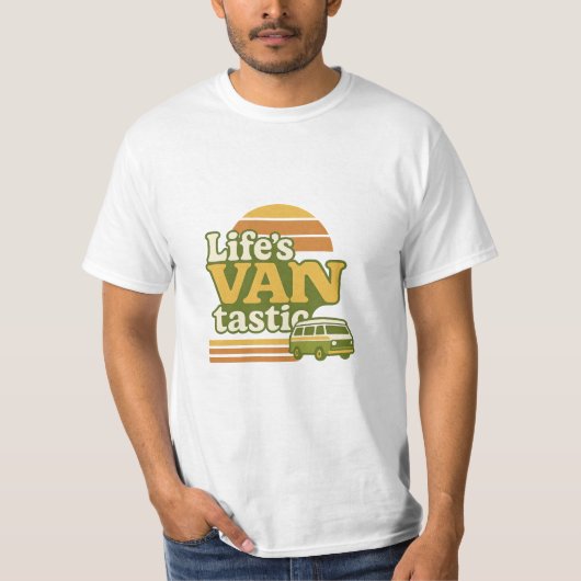 Der VANtastic Retro 70er Van Graphic von Life T-Shirt (Vorderseite)