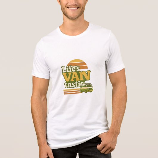 Der VANtastic Retro 70er Van Graphic von Life Tri-Blend Shirt (Vorderseite)