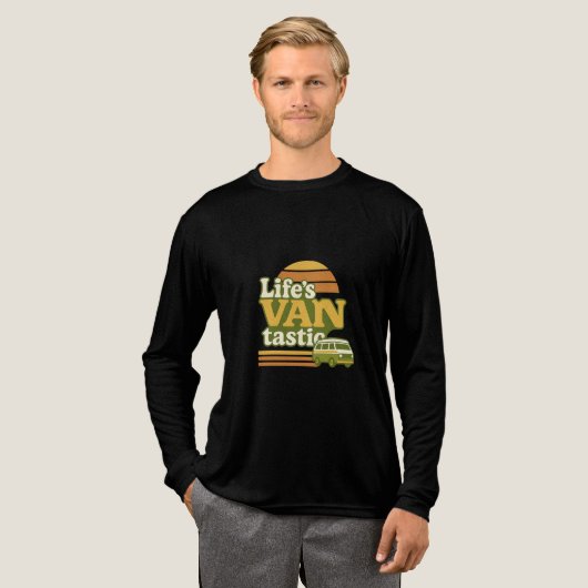 Der VANtastic Retro 70er Van Graphic von Life Tri-Blend Shirt (Volle Vorderseite)