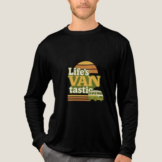 Der VANtastic Retro 70er Van Graphic von Life Tri-Blend Shirt (Vorderseite)