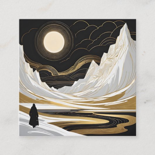 Der Vasnetsov-Stil zeichnet sich durch ein helles  Quadratische Visitenkarte (Vorderseite)