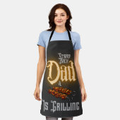 Der Vater, der sich an einem feinen Zitat festhält Schürze (Getragen)