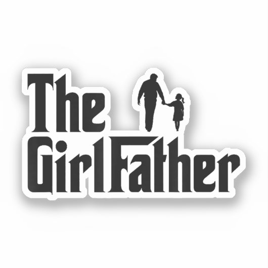 Der Vater des Mädchenvaters bei Girls Daddy Daught Aufkleber (Vorderseite)